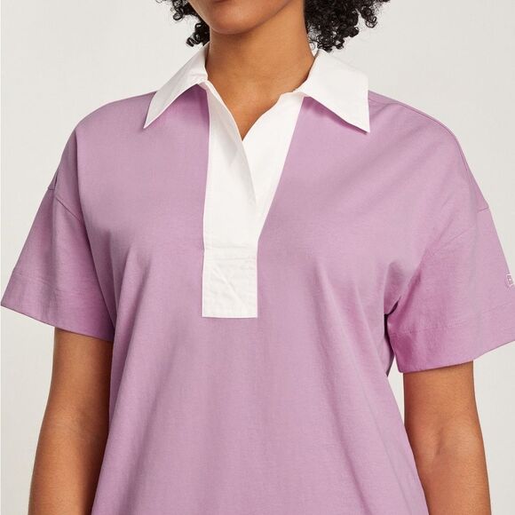 NWT Everlane The Organic Cotton Polo Short Sleeve Mini Shirt Dress Size Medium - Picture 2 of 7